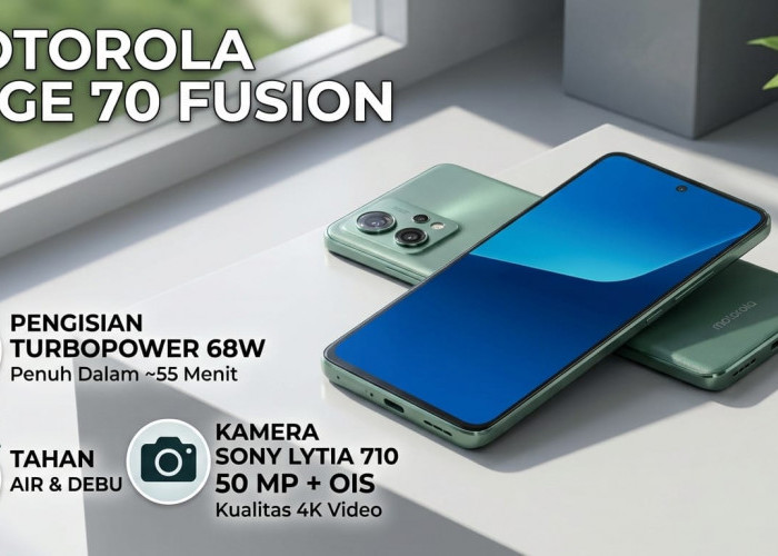 Cas Penuh Gak Sampai Sejam, Intip Spek Gila Motorola Edge 70 Fusion yang Punya Fitur Charge Terbalik