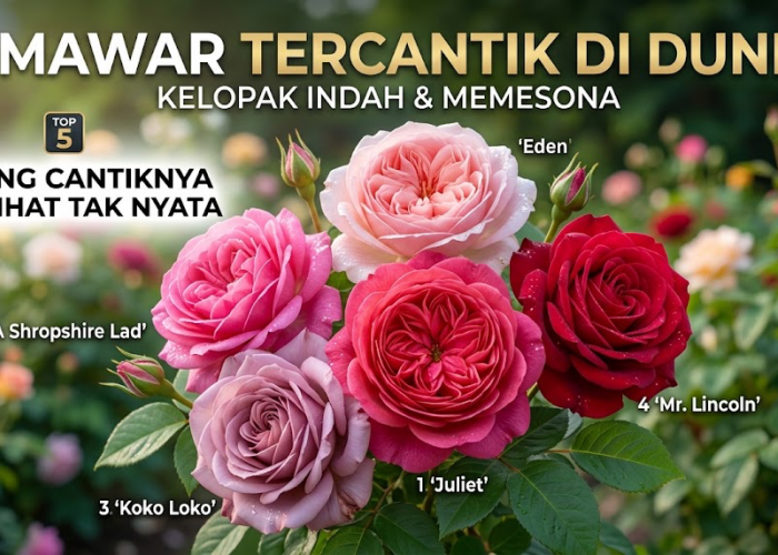 Saking Cantiknya Terlihat Tak Nyata, Ini 5 Jenis Mawar Tercantik di Dunia dengan Kelopak Indah yang Memesona