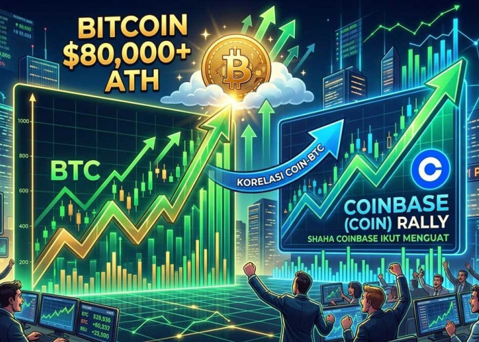 Saham Coinbase Meroket Saat Bitcoin Tembus US$80.000, Seberapa Erat Keduanya?