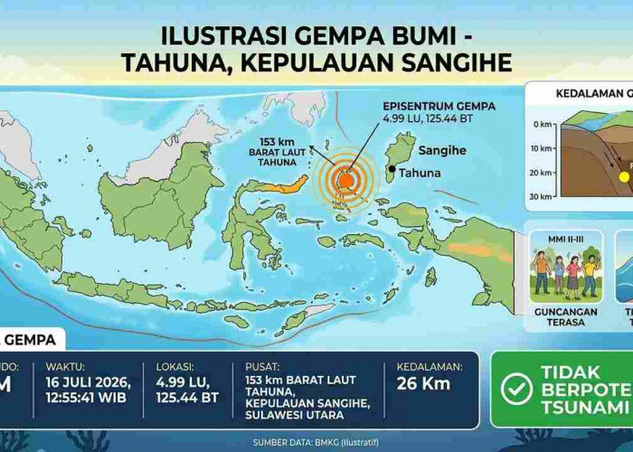 Gempa Magnitudo 4,5 Guncang Kepulauan Sangihe Siang Ini, BMKG Pastikan Tak Berpotensi Tsunami