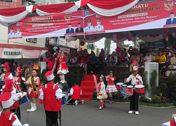 Tampil Memukau di Depan Wabup Lahat: 190 Peserta PBB & Drumband Tingkat Pelajar Padati Rangkaian HUT ke-81 RI
