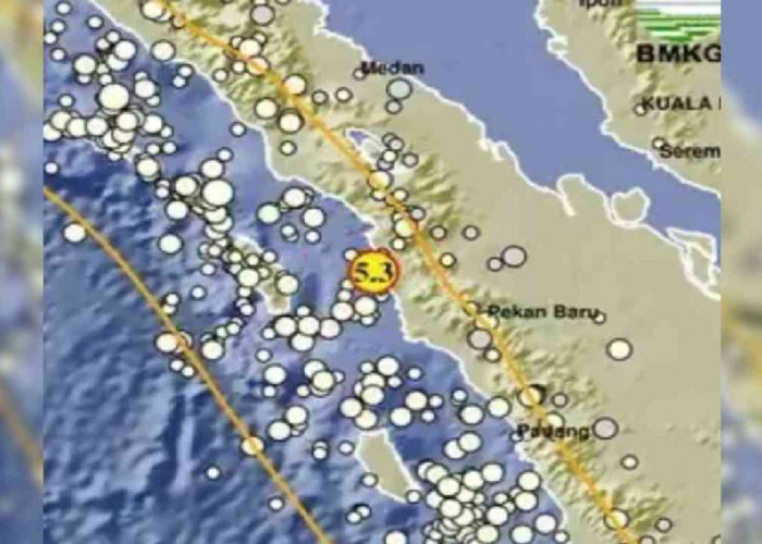 Gempa 5.3 Magnitudo Guncang Padangsidempuan Sumut, Kedalamannya 108 Km, Tak Berpotensi Tsunami