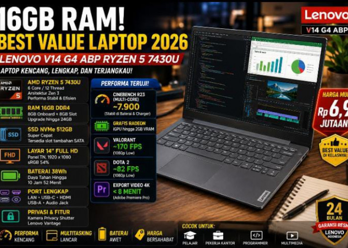 Performa Stabil Harga Ekonomis! Mengapa Lenovo V14 G4 ABP Sangat Direkomendasikan untuk Coding & Kerja Berat?