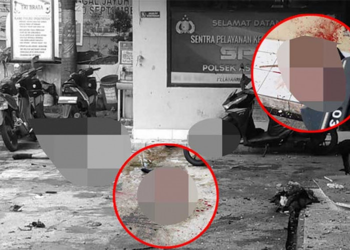 Foto Potongan Tubuh Diduga Pelaku Bom Bunuh Diri di Polsek Astanaanyar Bandung Beredar di Media Sosial 