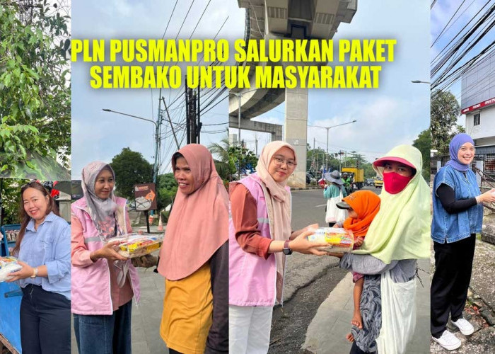 Peduli Sesama, PLN PUSMANPRO UPMK III Bagi-Bagi Sembako ke Masyarakat di Palembang