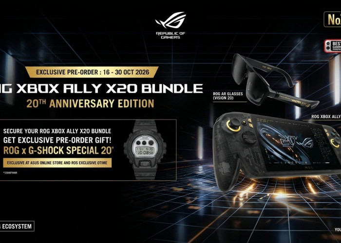 ASUS ROG Xbox Ally X20 Edisi 20 Tahun Hadir! Pre-Order Gratis G-SHOCK Eksklusif, Buruan Gamer!