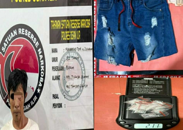 Tak Bisa Mengelak! Pengedar Narkoba di Ogan Ilir Tertangkap Basah Saat Simpan Barang Haram Ini