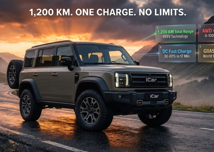 Tembus Jarak 1.200 Km Sekali Jalan! SUV Tangguh iCar V27 Berteknologi REEV Siap Gebrak Pameran GIIAS 2026
