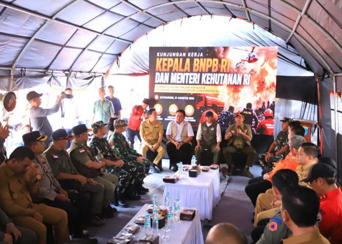 Hotspot Sumsel Menurun: Menhut RI dan Kepala BNPB Tegaskan Komitmen Perkuat Satgas Darat Atasi Karhutla