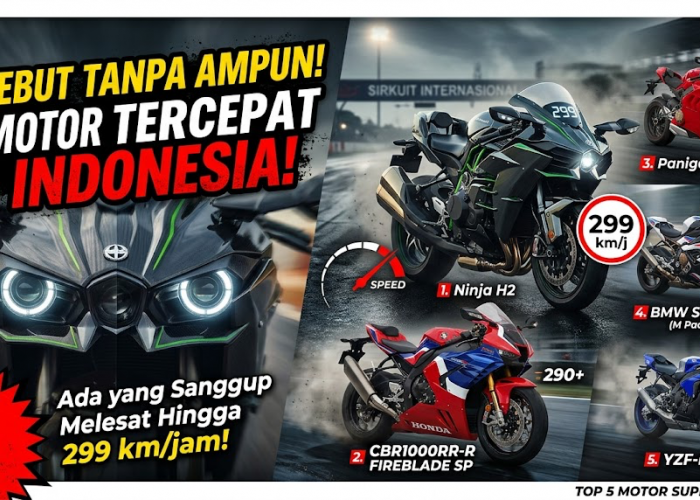 Ngebut Tanpa Ampun! Ini 5 Motor Tercepat di Indonesia, Ada yang Sanggup Melesat Hingga 299 km per Jam