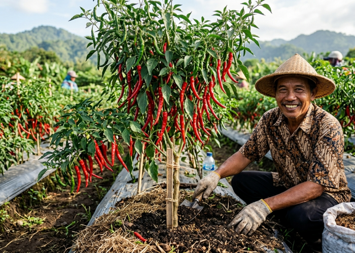 Cara Menanam Cabai Merah agar Berbuah Lebat, Panen Terus Tanpa Henti