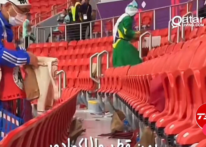 Suporter Hingga Pemain Jepang Bersih-bersih Stadion Piala Dunia, Layak Dicontoh