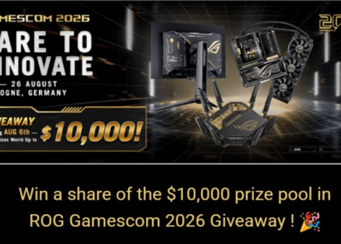 ROG Gamescom 2026 Giveaway Bagi-Bagi Hadiah Lebih dari $10.000, Ada ROG Ally hingga Monitor OLED