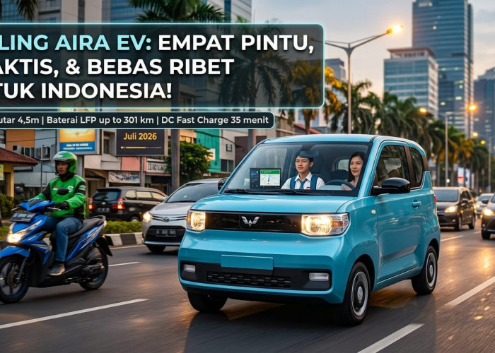 Parkir Sempit Bukan Masalah! Radius Putar Wuling Aira EV Cuma 4,5 Meter, Lincah Banget buat Macet-macetan