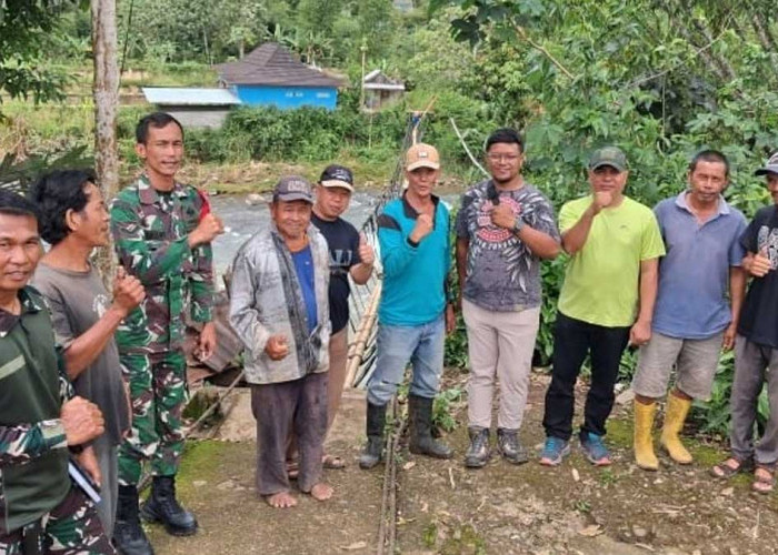 Kasad Turun Tangan! Riwayat Jembatan Gantung 'Maut' di Tanjung Sakti Pumi Berakhir Manis