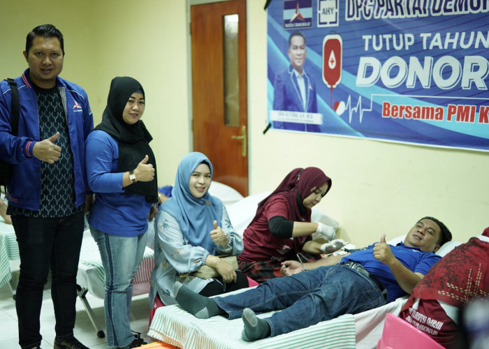 Bakti Sosial Misi Kemanusiaan Demokrat Prabumulih Gelar Donor Darah