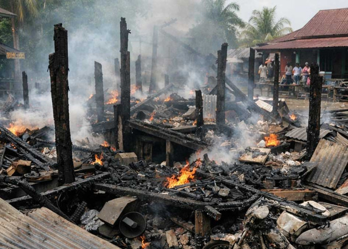 Hanya Dalam Sekejap, Rumah Warga di Ogan Ilir Ludes Terbakar Diduga Korsleting Listrik