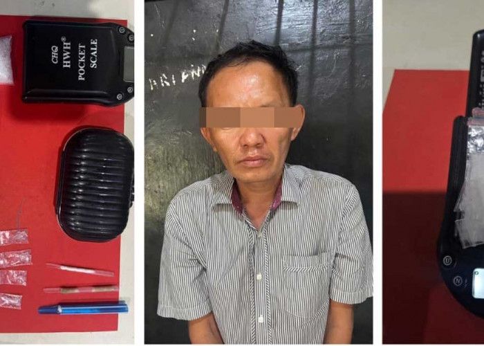 Simpan 14 Paket Sabu Siap Edar di Rumah, Pengedar Narkotika Asal Warkuk Ranau Selatan Diringkus Polisi