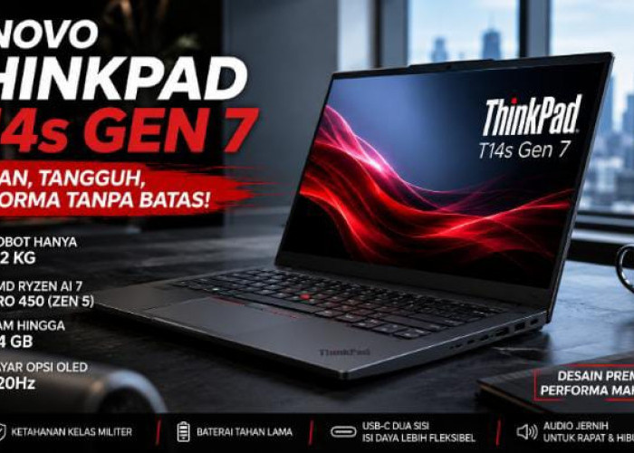 Dilema Pilih Laptop Bisnis: Simak Kelebihan ThinkPad T14s Gen 7 yang Bikin Seri Premium Ketar-Ketir