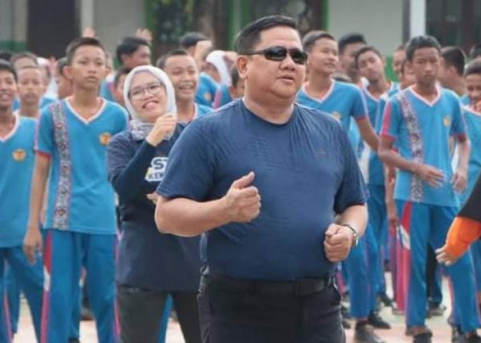 Pj Wako Lubuklinggau H Koimudin dan Jajaran Pemkot Senam Bersama di SMPN 9 Lubuk Linggau