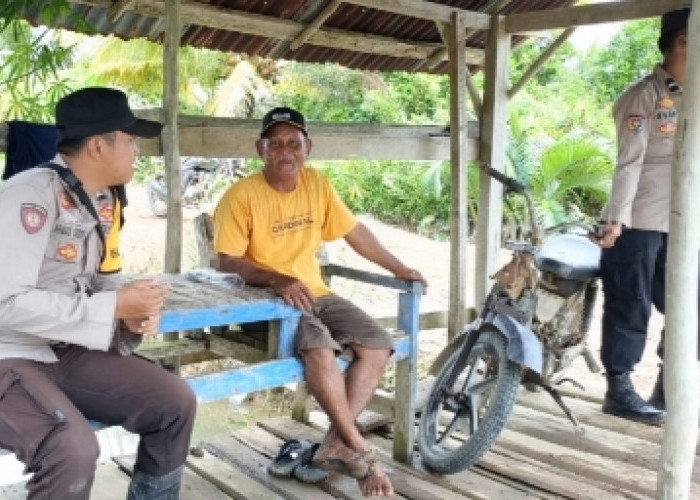 Patroli Dialogis di Bandar Agung, Bhabinkamtibmas Polsek Lalan Ingatkan Warga