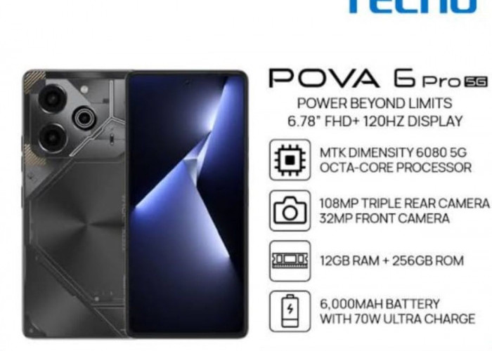 Kapasitas Baterainya Jumbo, Inilah Smartphone Terbaru Tecno Pova 6, Masuk Indonesia?
