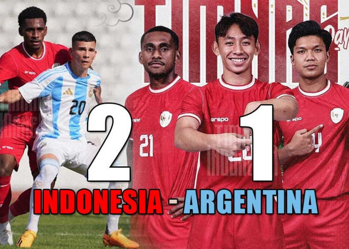 Hasil Akhir Laga Timnas Indonesia U20 vs Argentina U20, Comback Epic Garuda Nusantara Menang 2-1