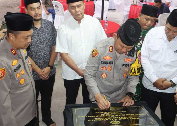 Kapolres Lahat Resmikan Renovasi Masjid Amanah dan TK-TPA Muhammad Hasan di Polsek Merapi