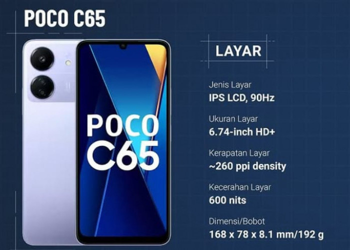 POCO C65! Hadir di Harga Rp 1,6 Juta, Berikan Performa Mantap Dengan Desain yang Memikat