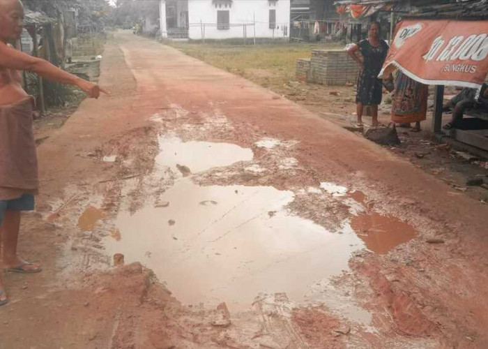 Jalan Desa Rawang Besar Rusak Parah, Warga Harapkan Perhatian Pemkab OKI
