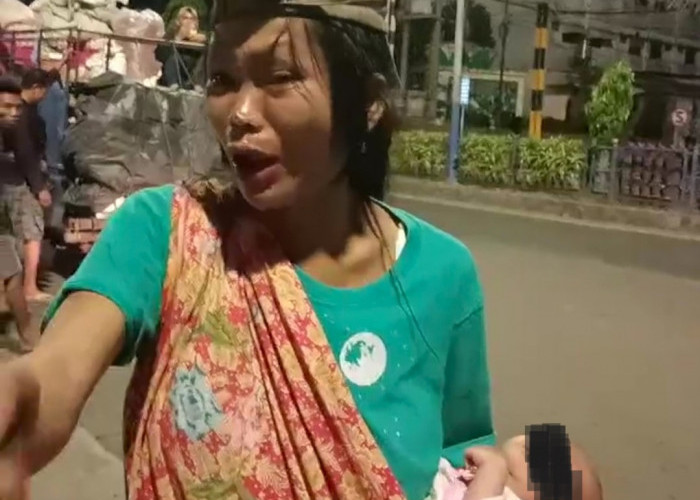 Viral, Seorang Ibu Diduga Mabuk Lem Gendong Bayi, Keliling Pasar Jam 2 Pagi