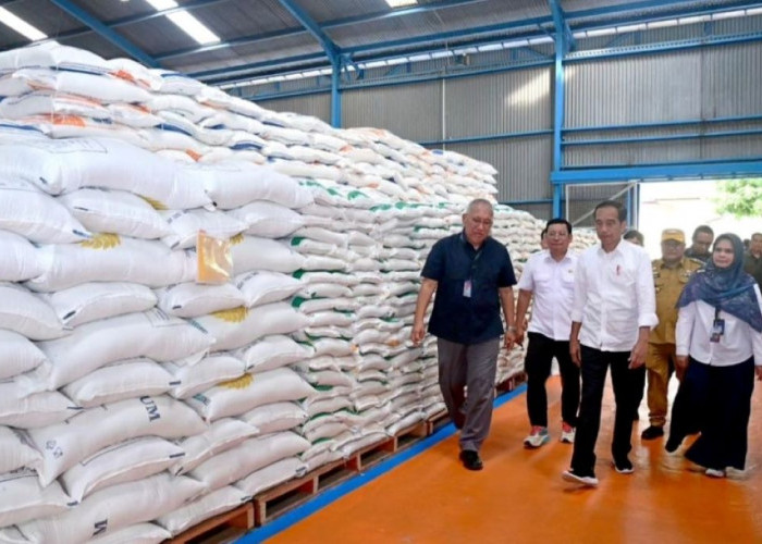 Kunjungi Bulog Lubuklinggau, Presiden Jokowi Pastikan Beras Bantuan Pangan Berkualitas Premium