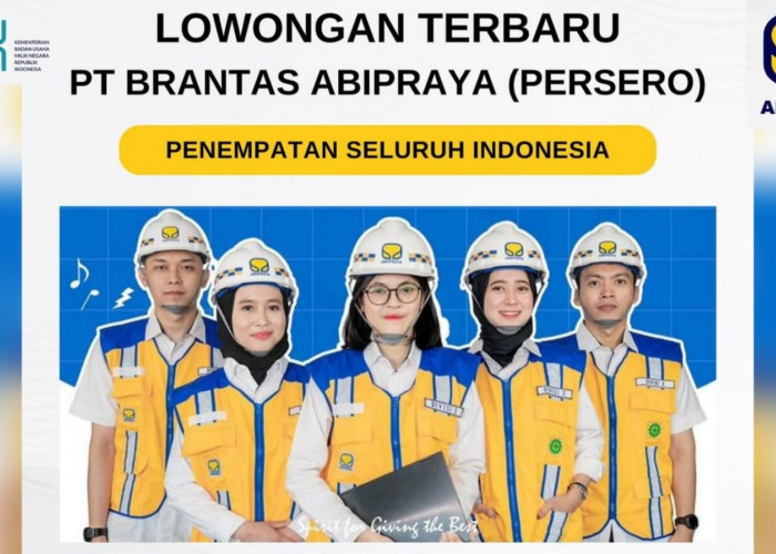 Lowongan Kerja Perusahaan BUMN PT Brantas Abipraya Buka Posisi IT Manajemen Talenta untuk Mahasiswa Aktif