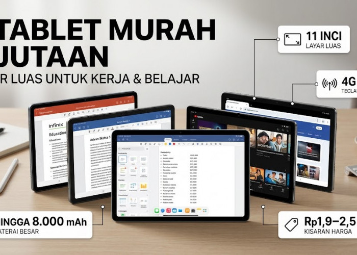 5 Tablet 2 Jutaan dengan Layar Luas, Cocok untuk Kerja dan Belajar
