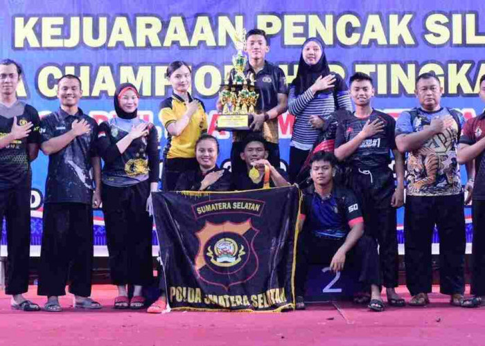 Tim Pencak Silat Polda Sumsel Sukses Raih Kontingen Terfavorit Kejurnas Sumatera Championship 1 2024