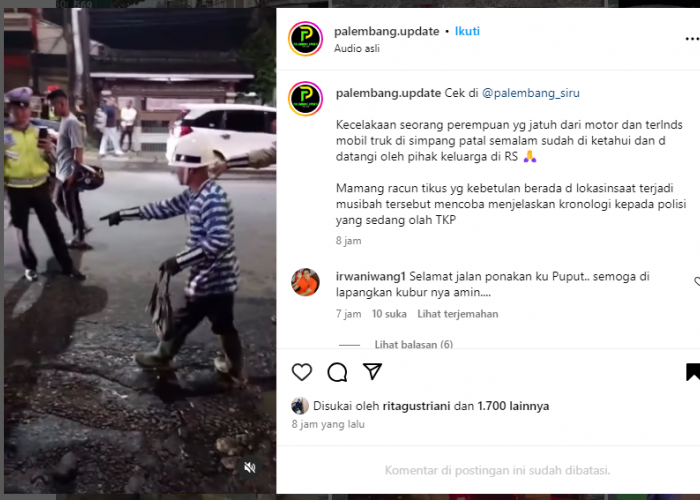 Viral Video Pedagang Racun Tikus Beri Kronologi Kecelakaan Maut di Palembang, Netizen: Saksi Sudah Ada