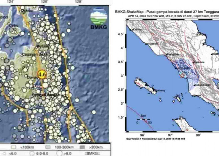 Update BMKG Hari Ini, Gempa terjadi di Sulut dan Aceh, Cek Kekuatan Magnitudonya