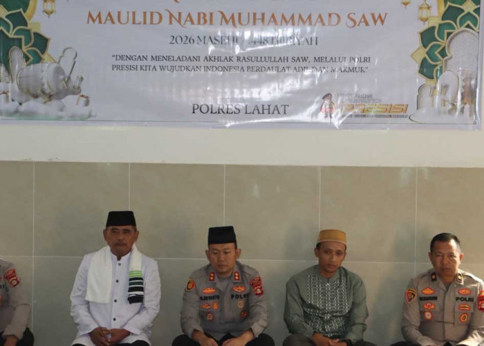 Wujud Nyata Kepedulian Sosial: Polres Lahat Gandeng Anak-Anak Panti Asuhan di Momen Maulid Nabi Muhammad SAW