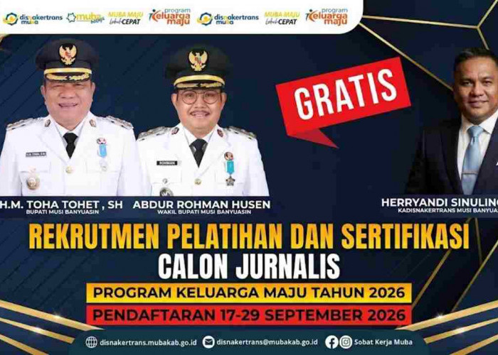 Mau Jadi Jurnalis atau Humas? Disnakertrans Muba Buka Pelatihan Gratis Bersertifikasi, Cek Syaratnya