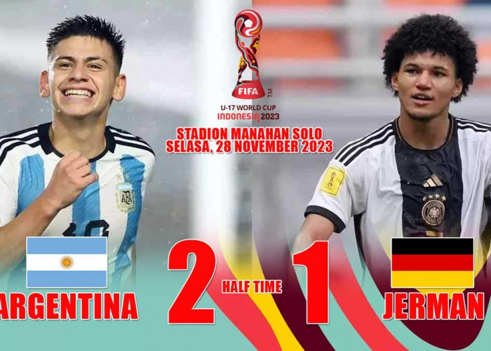 Semifinal Piala Dunia U17 2023: 2 Gol Agustin Ruberto bawa Argentina U17 unggul sementara dari Jerman U17