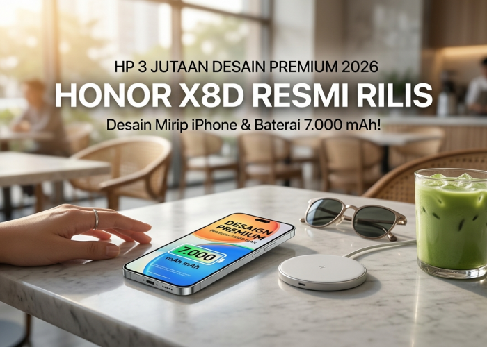Gaya Mewah Ala iPhone Harga 3 Jutaan, Honor X8d Hadir Bawa Baterai Raksasa 7.000 mAh dan Kamera 108 MP
