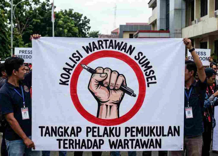 Koalisi Pers Sumsel Gelar Aksi Solidaritas, Desak Ungkap Aktor Intelektual Kekerasan terhadap Jurnalis 