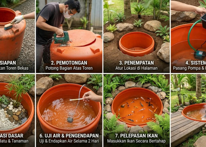 Solusi Kreatif Hemat Biaya: 7 Cara Sulap Toren Air Bekas Jadi Kolam Ikan Mini Estetik di Halaman Belakang