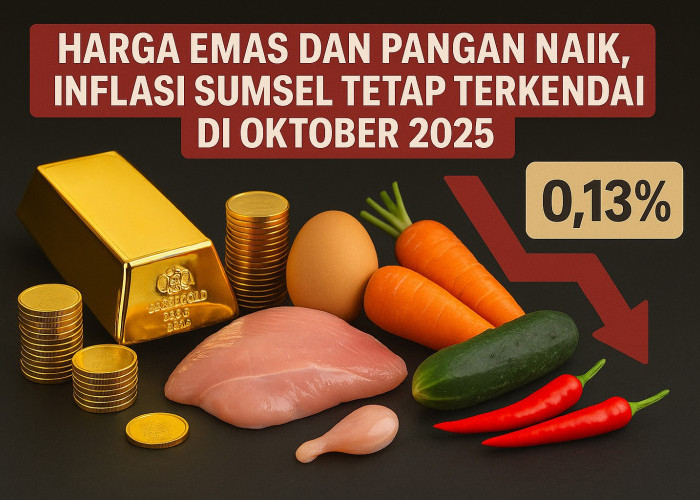 Harga Emas dan Pangan Naik, Inflasi Sumsel Tetap Terkendali di Oktober 2025