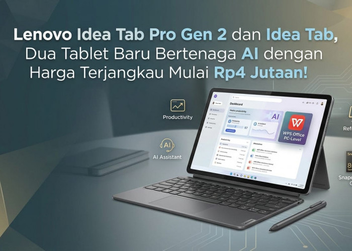Bisa Gantikan Laptop! Lenovo Rilis Duet Tablet Baru Berbekal Fitur AI dan WPS Office PC-Level