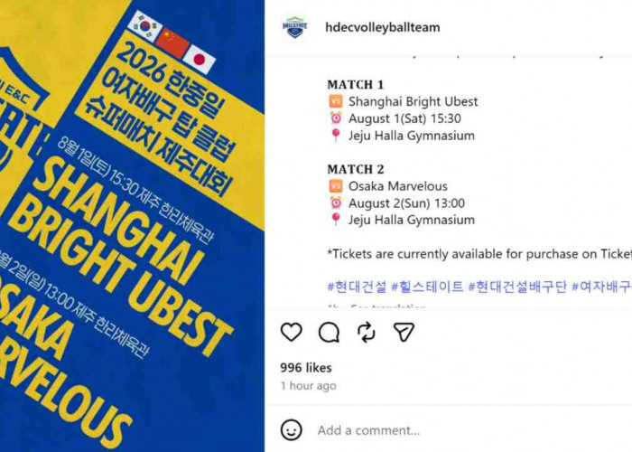 Tiket Top Club Super Match Sudah Dijual, Megawati Siap Unjuk Gigi Bersama Hyundai