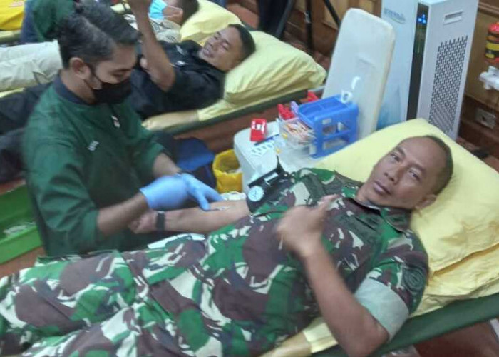  Peduli Sesama, Personel Pusdiklat Bela Negara Badiklat Kemhan Ikut Donor Darah