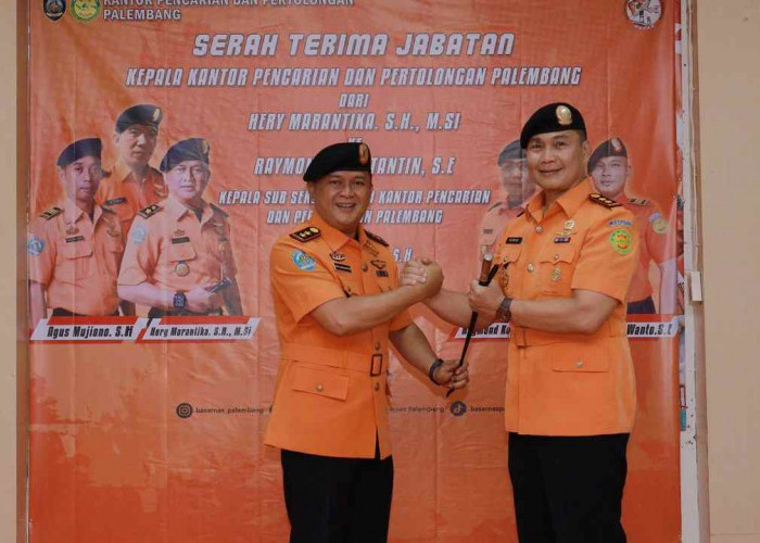 Penuh Haru, Sertijab Kepala Kantor Pencarian dan Pertolongan Palembang