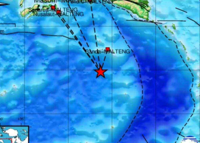 Gempa 4.3 Magnitudo Guncang Banda Maluku Tengah, Tak Berpotensi Tsunami, Terjadi di Kedalaman 222 Km