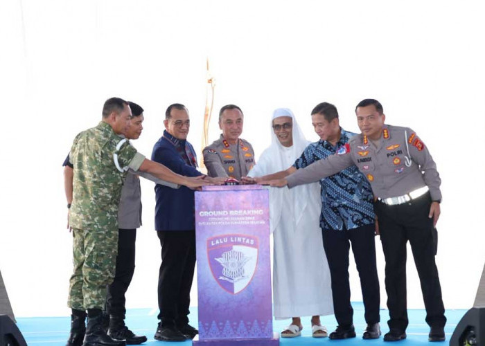 Kapolda Sumsel Irjen Pol Sandi Nugroho Pimpin Ground Breaking Gedung BPKB Prototype